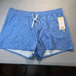 Marika Adventure Cassidy Print Shorts XXL Blue Granada Sky Multi Line Ripstop